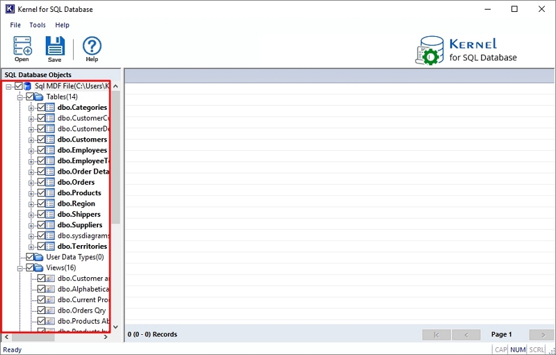 Select Database Objects